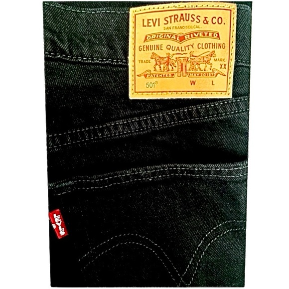 Levi's | 501 Vintage Signature Black Denim Straight Leg Jeans | Women’s Size 29 - Picture 5 of 7